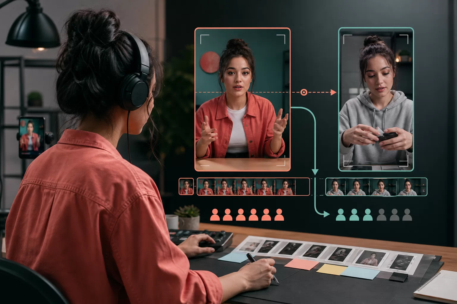 A creator diagnosing where two short-video openings keep or lose viewer attention